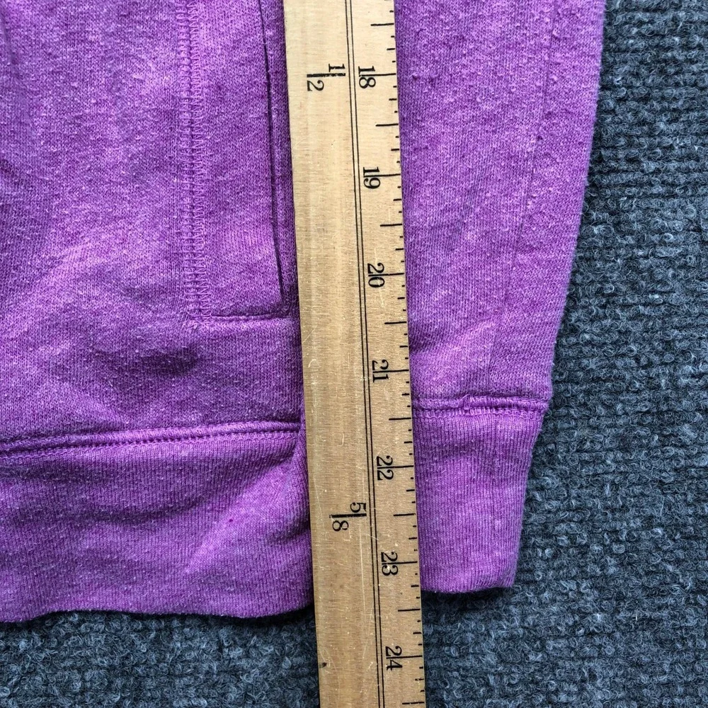 Victorias Secret PINK Quarter Zip Pullover Sweatshirt Purple Logo Small